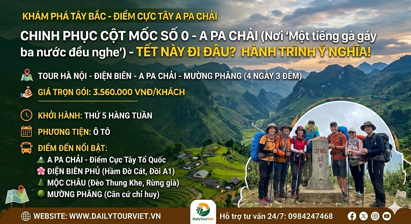Tour Điện Biên - A Pa Chải - Mường Phăng 4 ngày 3 đêm